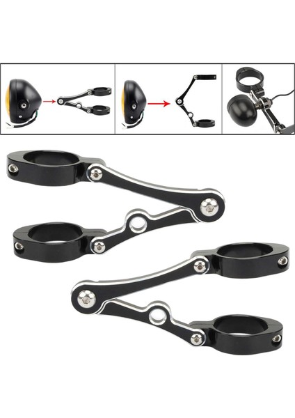 1-Pair Motosiklet Far Kelepçesi 39MM-41MM Cnc (Yurt Dışından) indirimleri