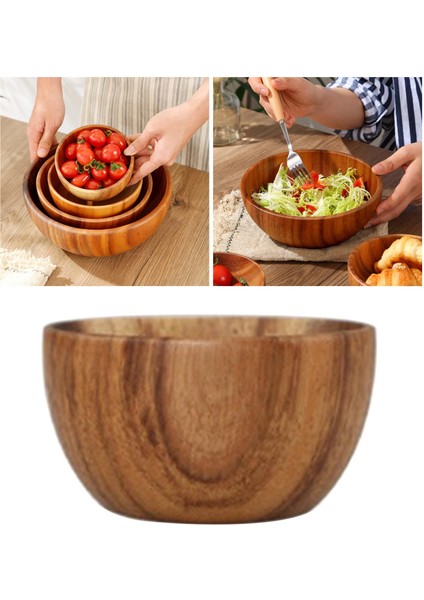 Ahşap Salata Kasesi Karıştırma Meyve Çorbası Şehriye Kaseleri Gıda 10X6 cm (Yurt Dışından)