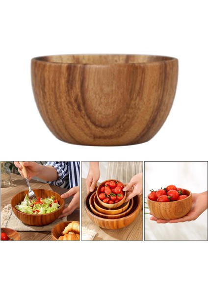 Ahşap Salata Kasesi Karıştırma Meyve Çorbası Şehriye Kaseleri Gıda 10X6 cm (Yurt Dışından)