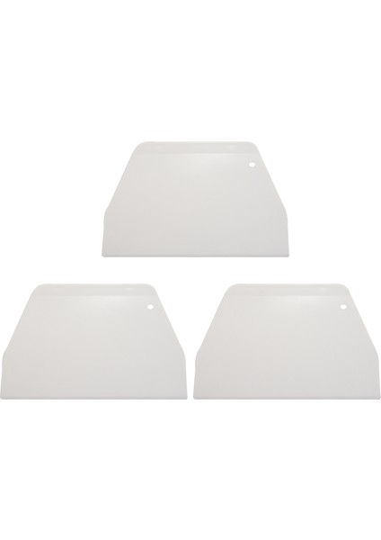 3x 19 cm x 12.5 cm Düz Beyaz Plastik Kek Dekoratör Hamur Pasta Kazıyıcı Aracı (Yurt Dışından)