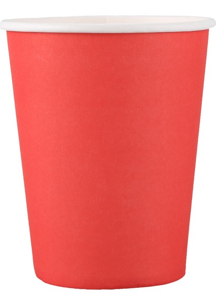 40 Karton Bardak (9oz) - Düz Düz Renkler Doğum Günü Ikram(Kırmızı) (Yurt Dışından)