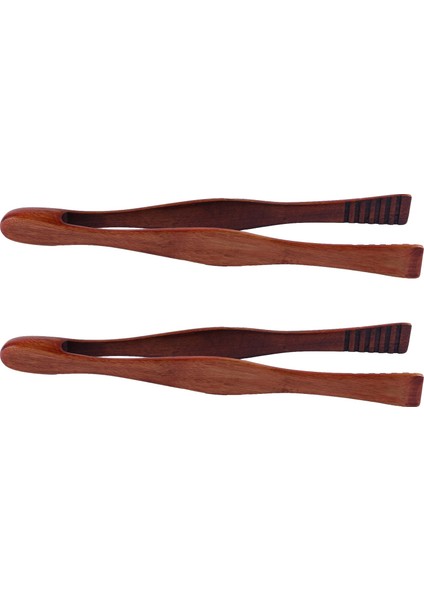 2 Adet Barbekü Araçları 26.5cm Ahşap Sağlık ve Çevre Koruma Izgara Yiyecek Maşası Barbekü Açık Maşa (Yurt Dışından)