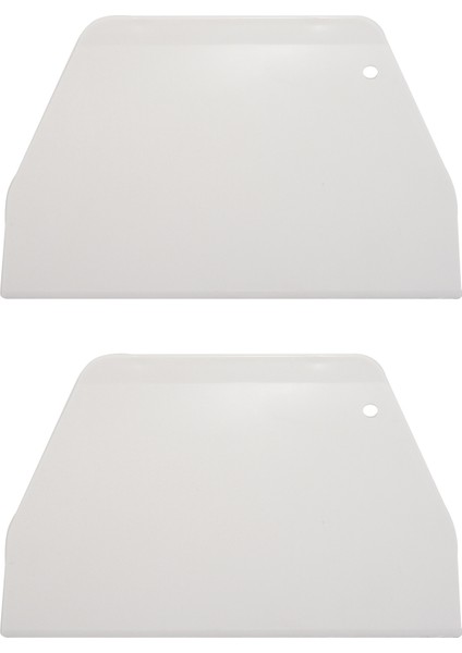2x 19 cm x 12.5 cm Düz Beyaz Plastik Kek Dekoratör Hamur Pasta Kazıyıcı Aracı (Yurt Dışından)