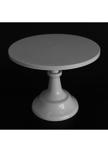 2x Metal Demir Kek Standı Yuvarlak Kaide Tatlı Tutucu Kek Vitrin Rafı Bakeware Beyaz Düğün Parti Dekorasyon (Yurt Dışından)