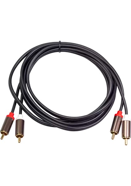 2rca - 2 Rca Erkek - Erkek Ses Kablosu Altın Kaplama Rca Ses Kablosu Ev Sineması Için DVD Tv CD Amplifikatör Ses Kutusu (Yurt Dışından)