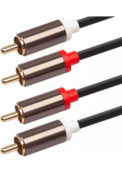 2rca - 2 Rca Erkek - Erkek Ses Kablosu Altın Kaplama Rca Ses Kablosu Ev Sineması Için DVD Tv CD Amplifikatör Ses Kutusu (Yurt Dışından)