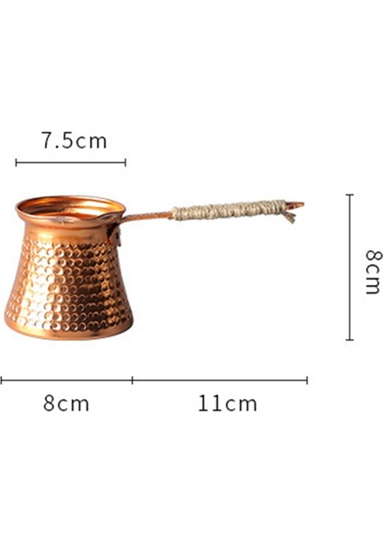 2x Türk Cezve Kahve Makinesi Moka Pot 3 Kişi 200 ml Bakır El Yapımı Yüksek Kaliteli Dekoratif Hediye Aksesuarı (Yurt Dışından)