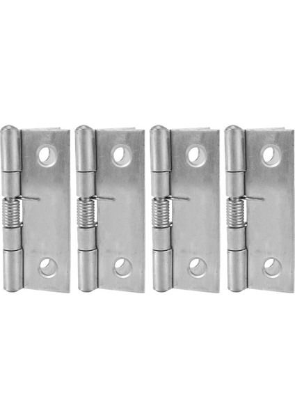 4x 2 Inç Uzun Paslanmaz Çelik Kendiliğinden Kapanan Köşe Yaylı Çekme Kapı Menteşesi (Yurt Dışından)