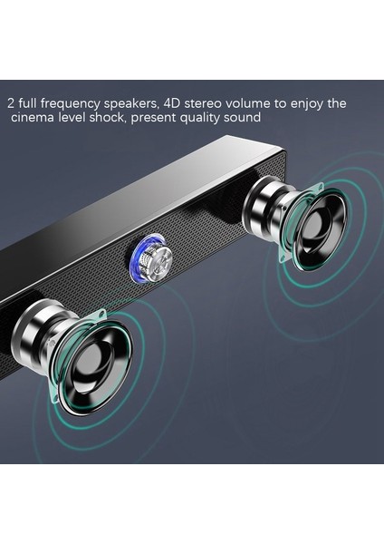 Ev Sineması Hıfı Taşınabilir Kablolu Hoparlörler Stereo Bas Ses Çubuğu USB Subwoofer Bilgisayar Tv Telefonu Için Çalışmak (Yurt Dışından)
