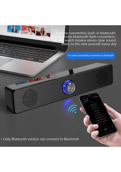 Ev Sineması Hıfı Taşınabilir Kablolu Hoparlörler Stereo Bas Ses Çubuğu USB Subwoofer Bilgisayar Tv Telefonu Için Çalışmak (Yurt Dışından)