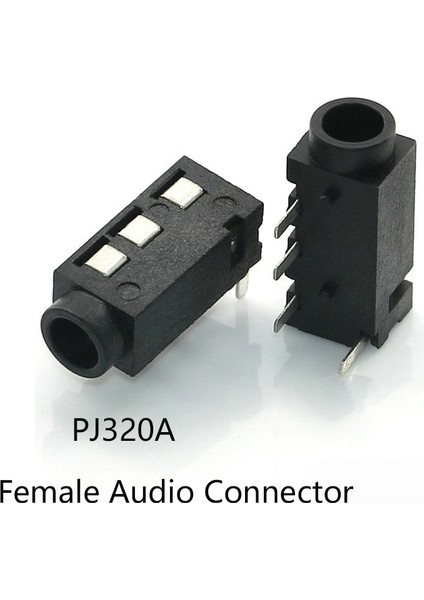 100 Adet 3.5mm Dişi Ses Konektörü 4 Pin Dıp Kulaklık Jak Soketi PJ-320A (Yurt Dışından)