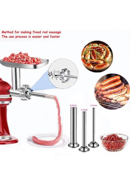 Ξ Ny Ue Zhang Stand Mikser Öğütücü Aksesuarları Sosis Doldurma Tüpleri Kıyma Makinesi Bıçağı Için Metal Gıda Öğütücü Aparatı (Yurt Dışından)