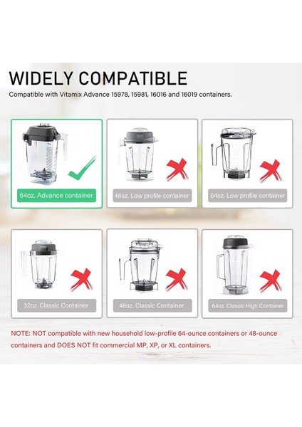 Ξ Ny Ue Zhang 015990 ve 15990 32 Oz ve 64 Oz Kaplar Için Gelişmiş Paslanmaz Blender Yedek Bıçağı (Yurt Dışından)