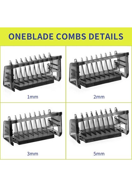 Ξ Ny Ue Zhang 5 Paket 1 2 3 5mm Tarak Kesim Için Kılavuz Tarak, QP210/50 Qp 220 2523 2520 2527 6520 (Yurt Dışından)