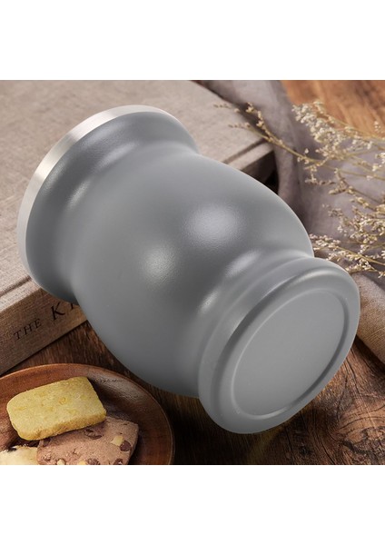 Ξ Ny Ue Zhang Çift Duvar Paslanmaz Yerba Mate Çay Bardağı Seti Kahve Su Bardağı 2 Bombillas Pipet Kaşık ve Temiz Fırça 8 Oz Gri (Yurt Dışından)