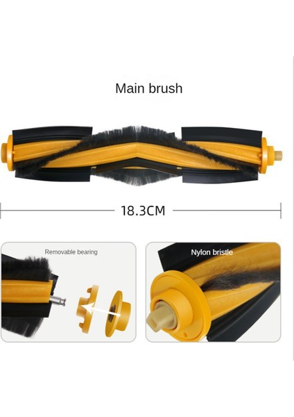 Ξ Ny Ue Zhang Deebot Ozmo 920 950 T5 Elektrikli Süpürge Aksesuarları Filtre Yan Fırça Ana Fırça Paspas Yedek Parça (Yurt Dışından)