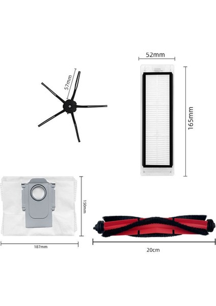 Ξ Ny Ue Zhang Q5 Q5+ Plus Robot Vakum Ana Yan Fırçaları Hepa Filtreleri Toz Torbaları Için Yedek Parçalar Aksesuar Kiti (Yurt Dışından)