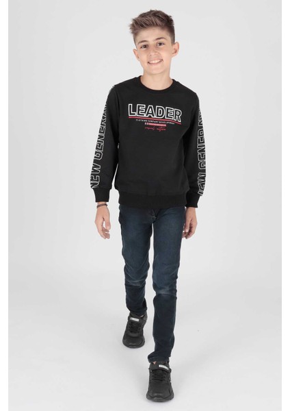 Erkek Çocuk Leader Baskılı Trend Sweatshirt AK15091