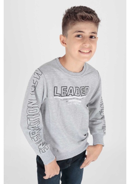 Erkek Çocuk Leader Baskılı Trend Sweatshirt AK15091