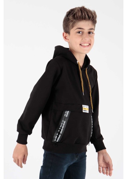 Erkek Çocuk Fermuarlu Kapüşonlu Sweatshirt AK15217