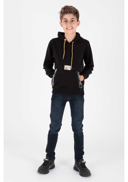 Erkek Çocuk Fermuarlu Kapüşonlu Sweatshirt AK15217