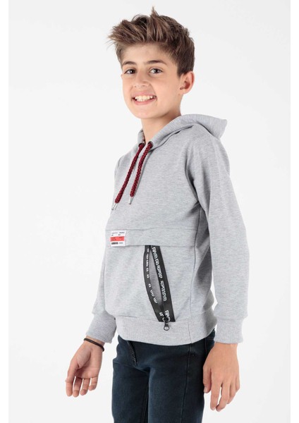 Erkek Çocuk Fermuarlu Kapüşonlu Sweatshirt AK15217