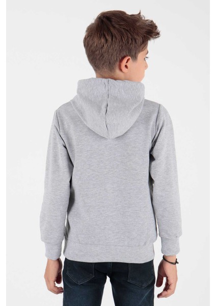 Erkek Çocuk Fermuarlu Kapüşonlu Sweatshirt AK15217