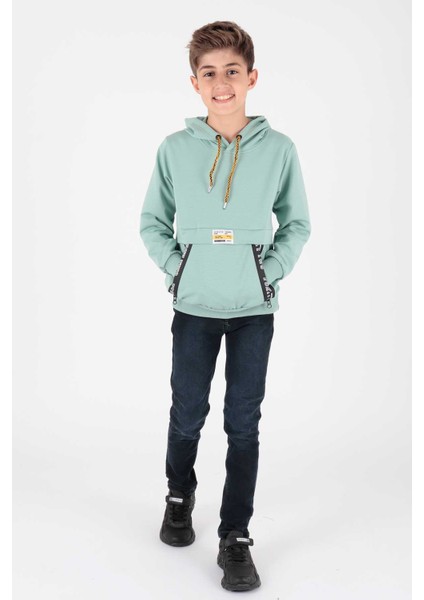 Erkek Çocuk Fermuarlu Kapüşonlu Sweatshirt AK15217