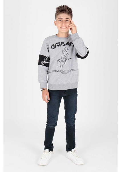Erkek Çocuk Origami Baskılı Trend Sweatshirt AK15160 fiyatları