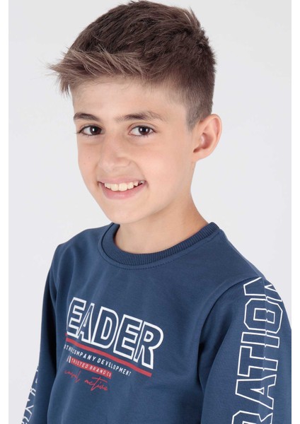 Erkek Çocuk Leader Baskılı Trend Sweatshirt AK15091 fırsatları