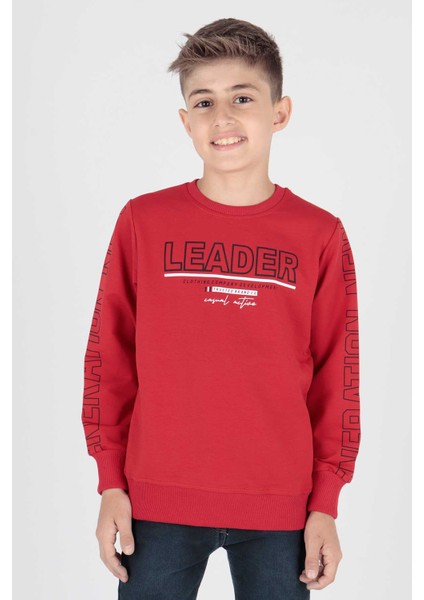 Erkek Çocuk Leader Baskılı Trend Sweatshirt AK15091