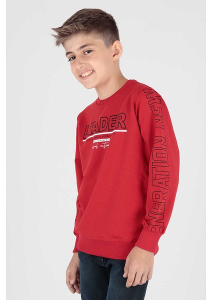 Erkek Çocuk Leader Baskılı Trend Sweatshirt AK15091 modelleri