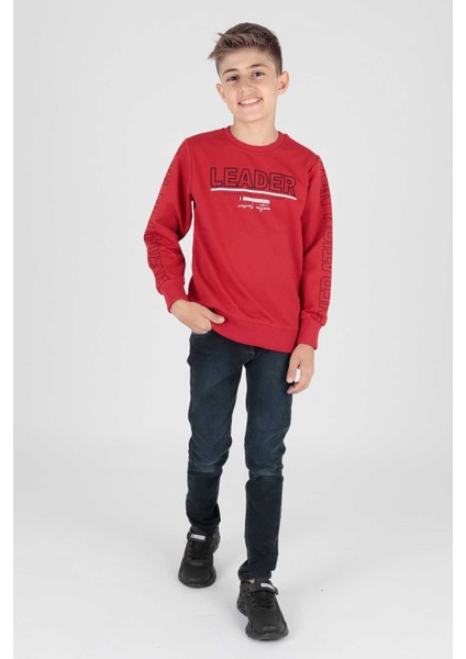 Erkek Çocuk Leader Baskılı Trend Sweatshirt AK15091 fırsatları