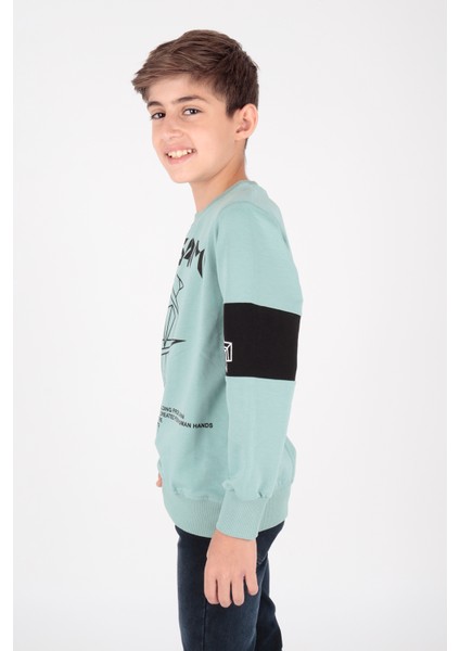 Erkek Çocuk Origami Baskılı Trend Sweatshirt AK15160 fiyatları