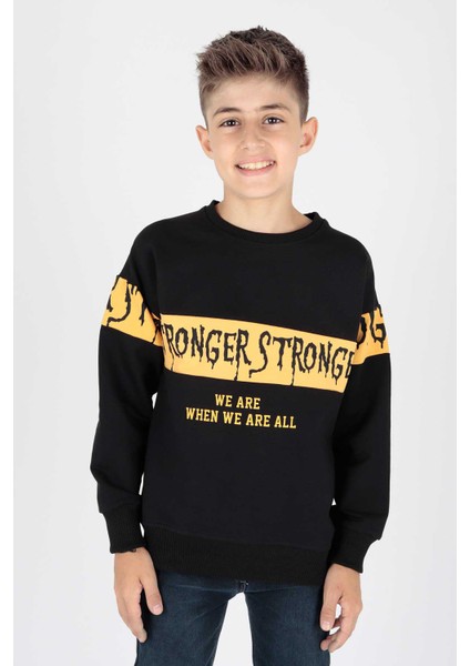 Erkek Çocuk Strong Baskılı Trend Sweatshirt AK15106