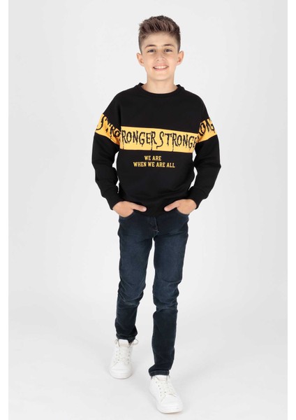 Erkek Çocuk Strong Baskılı Trend Sweatshirt AK15106 modelleri