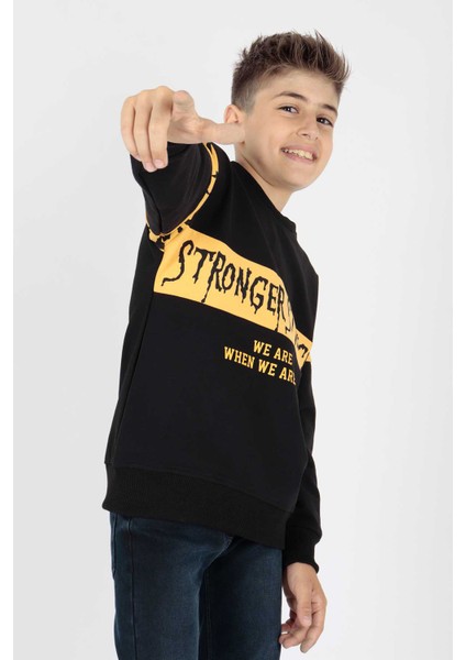 Erkek Çocuk Strong Baskılı Trend Sweatshirt AK15106 fırsatları