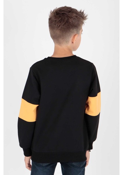 Erkek Çocuk Origami Baskılı Trend Sweatshirt AK15160 fırsatları