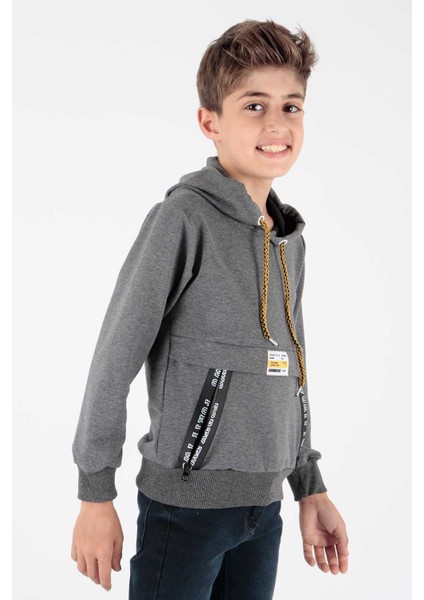 Erkek Çocuk Fermuarlu Kapüşonlu Sweatshirt AK15217