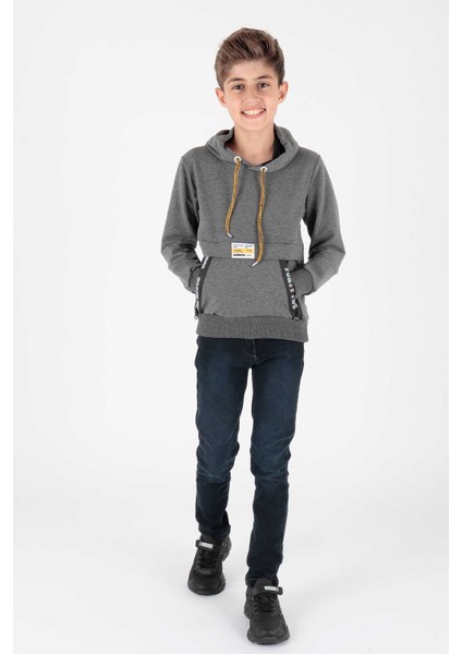 Erkek Çocuk Fermuarlu Kapüşonlu Sweatshirt AK15217