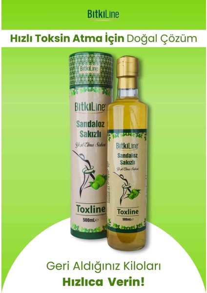 Sandaloz Sakızlı Yeşil Elma Sirkesi Diyet Takviyesi 500ML