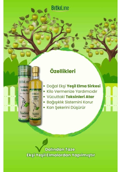 Sandaloz Sakızlı Yeşil Elma Sirkesi Diyet Takviyesi 500ML modelleri
