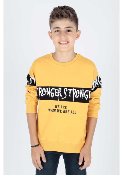 Erkek Çocuk Strong Baskılı Trend Sweatshirt AK15106