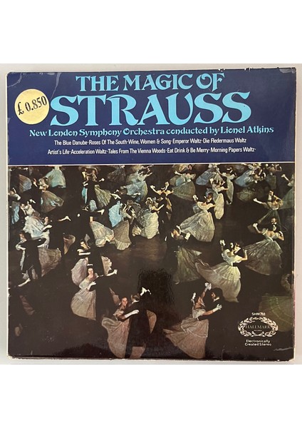 New London Symphony Orchestra Lionel Atkins The Magic Of Strauss Lp Plak (Orjinal Dönem 1973 Ingiltere Baskı)