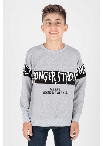 Erkek Çocuk Strong Baskılı Trend Sweatshirt AK15106