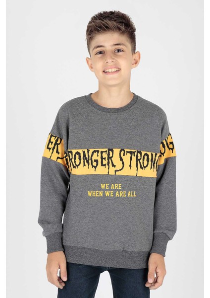 Erkek Çocuk Strong Baskılı Trend Sweatshirt AK15106