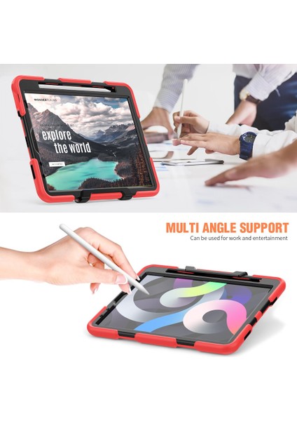Apple iPad Air 4 Kılıf 10.9 2020 Yatay Standlı Zırh Özellikli Masaüstü Griffin Defender Kılıf (Model A2316,A2324,A2325,A2072) fırsatları