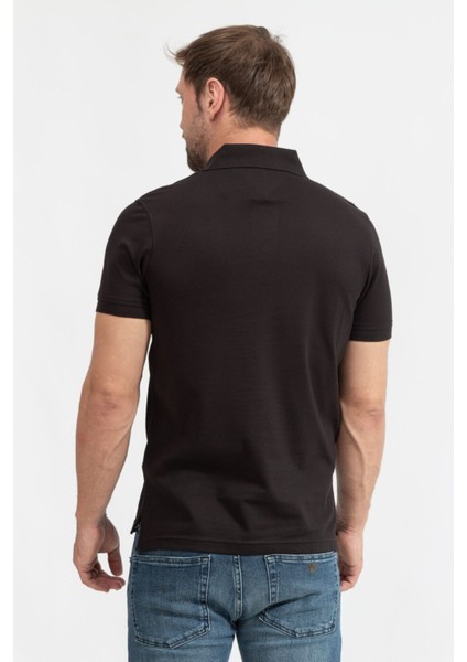 Erkek Pamuklu Polo Yakalı Düğme Kapamalı Kısa Kollu Siyah Polo Yaka T-Shirt Mw0Mw17771-Bds fiyatları