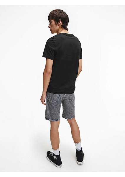 Erkek Regular Fit Kısa Kollu Yuvarlak Yaka Siyah T-Shirt J30J314544-Bae