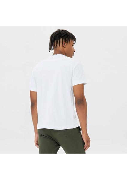 Erkek Kısa Kollu Pamuklu Beyaz T-Shirt K10K109894-Yaf